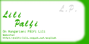 lili palfi business card