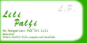 lili palfi business card